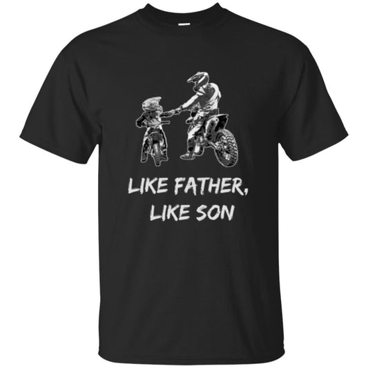 Motocross T-shirt Like Father Like Son T-shirt Black