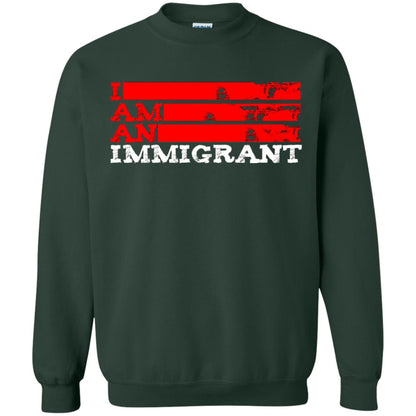 Anti Trump T-shirt Political Tee I Am An Immigrant Political Forest Green