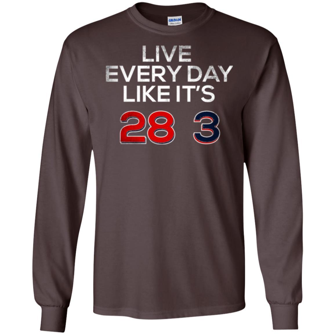 Patriotic Americans T-shirt Live Every Day Like It_s 28-3 Dark Chocolate