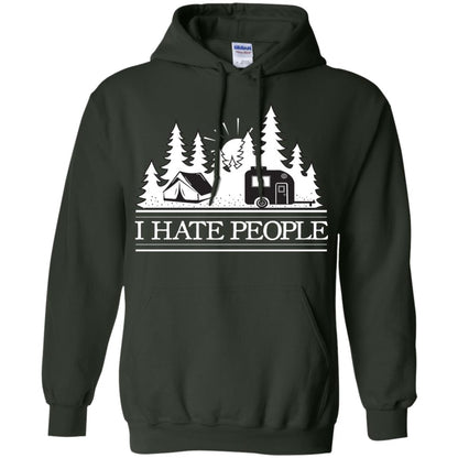I Hate People Camping Lover Shirt Forest Green