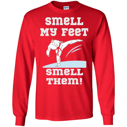 Karate Lovers T-shirt Smell My Feet Smell Them Red