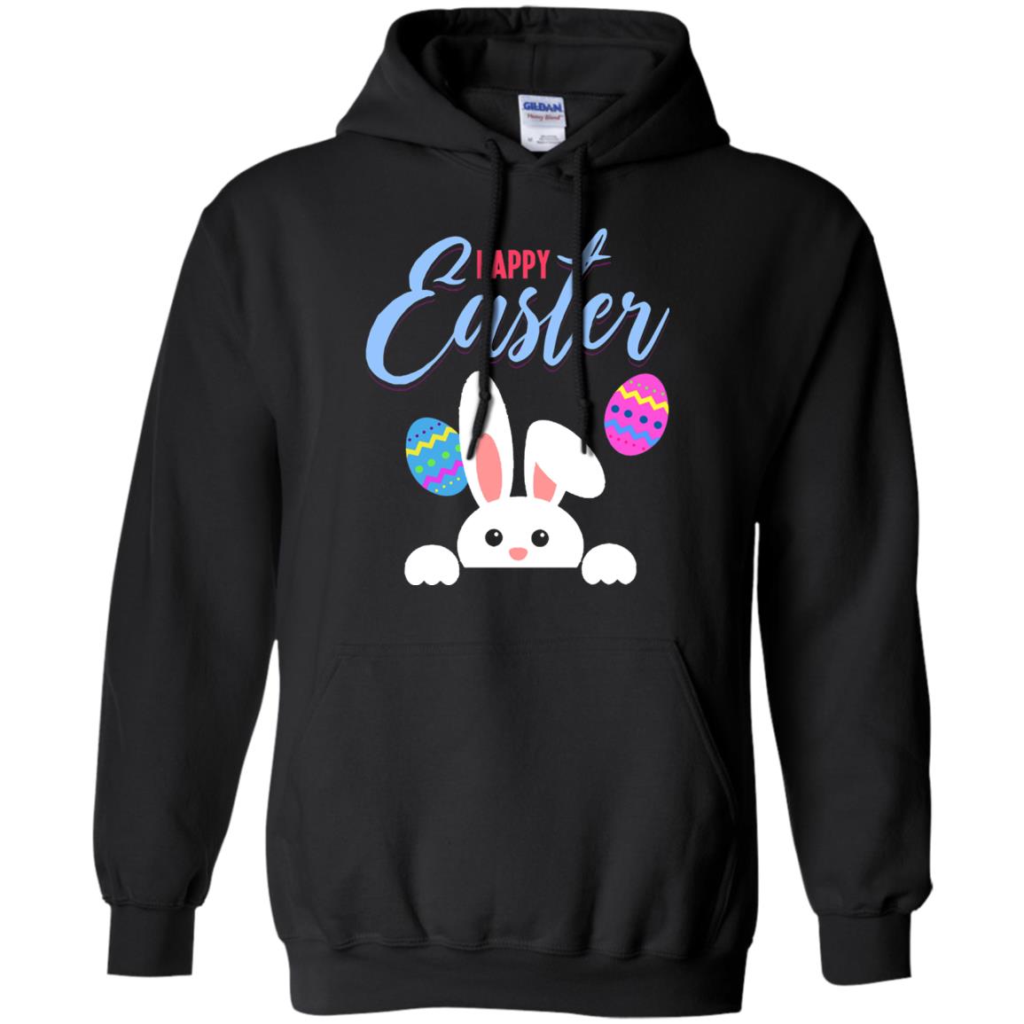 Emoji Bunny Egg Happy Easter Shirt Black