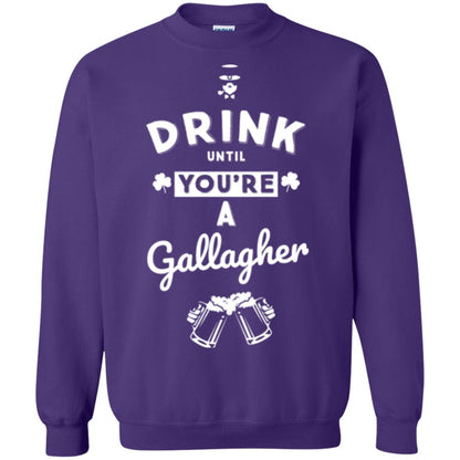 Drink Until Your're A Gallagher Saint Patrick's Day T-shirt Purple