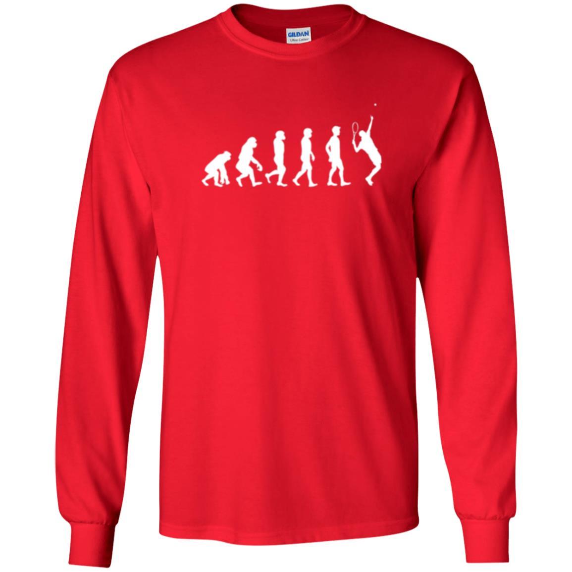 Evolution Of Tennis Player T-shirt Red