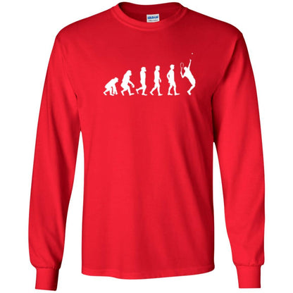 Evolution Of Tennis Player T-shirt Red