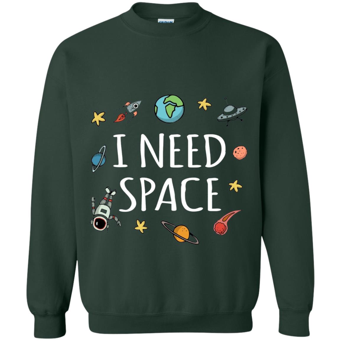 Funny I Need Space T-shirt Forest Green
