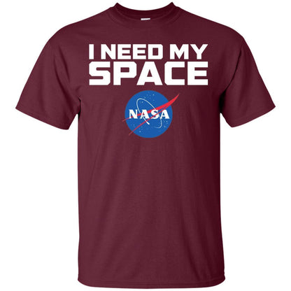 Nasa Logo T-Shirt I Need My Space Maroon