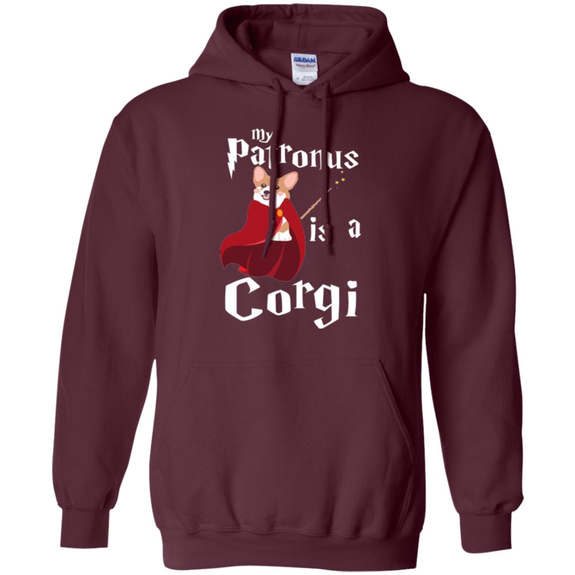 Dog Lover T-shirt My Patronus Is A Corgi Maroon