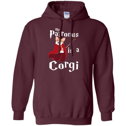Dog Lover T-shirt My Patronus Is A Corgi Maroon