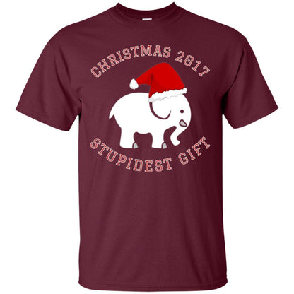 Elephant T-shirt Christmas 2017 T-shirt Maroon