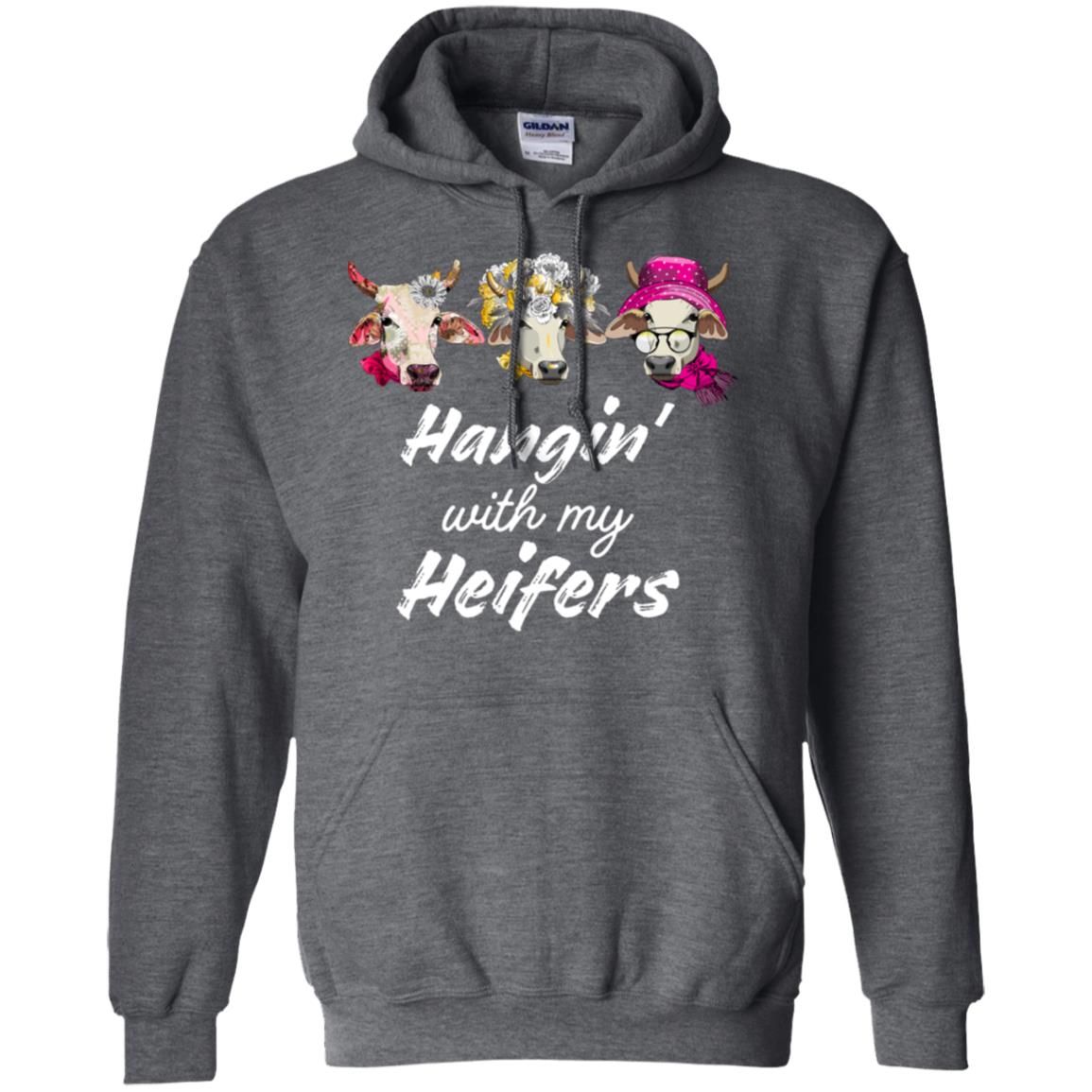 Hangin' With My Heifers Shirt Dark Heather