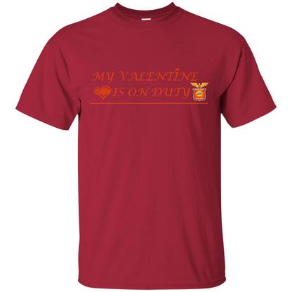 My Valentine Is On Duty Police Station Shirt Cardinal