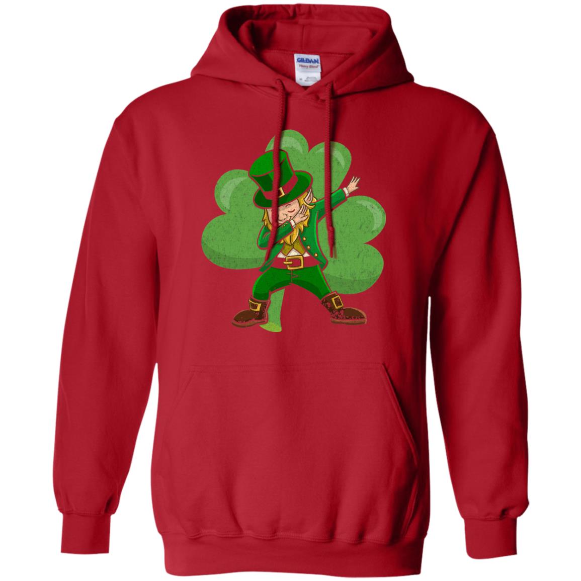 Funny Dabbing Leprechaun Shirt St Patricks Day T-shirt Red
