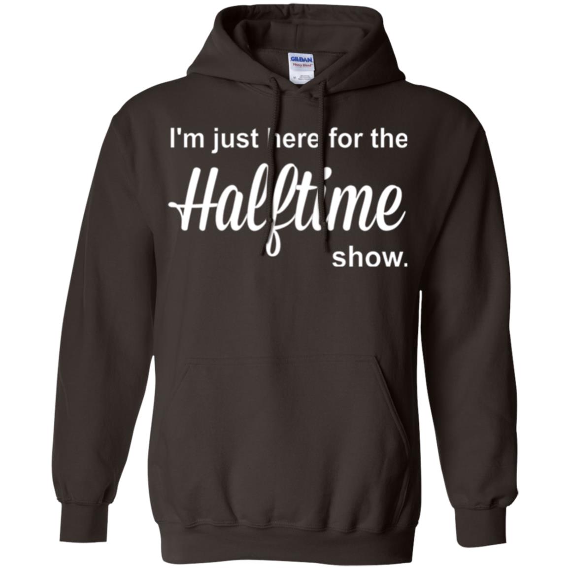 Marching Band T-shirt I_m Just Here For The Halftime Show Dark Chocolate
