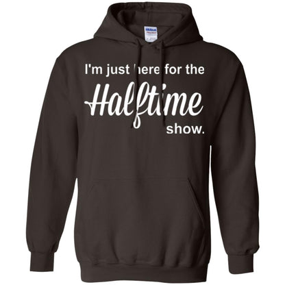 Marching Band T-shirt I_m Just Here For The Halftime Show Dark Chocolate