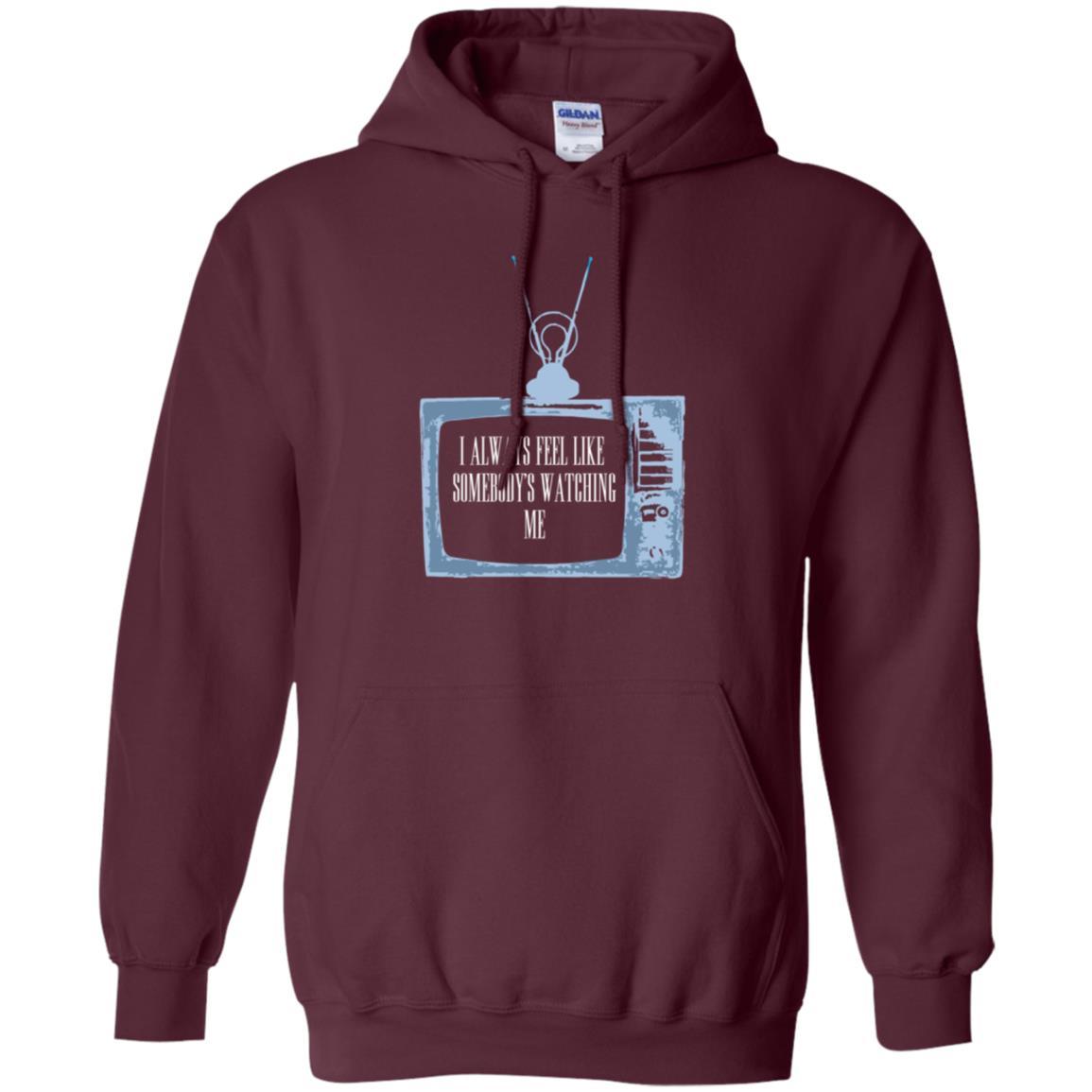 I Always Feel Like Somebody's Watching Me T-shirt Maroon