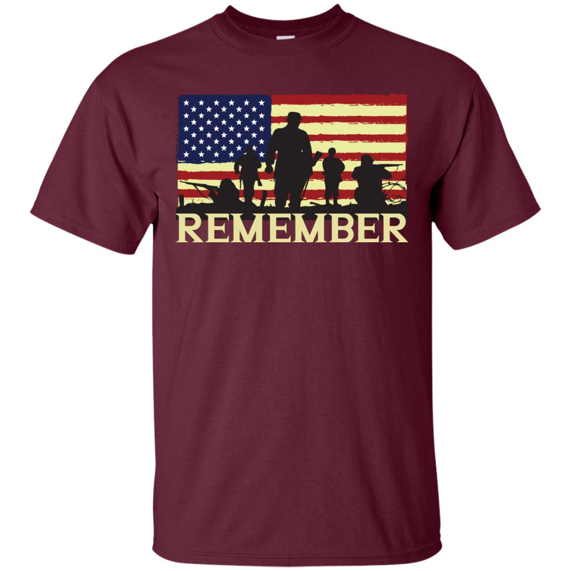 Military Of United States Memorial Day Shirt Maroon