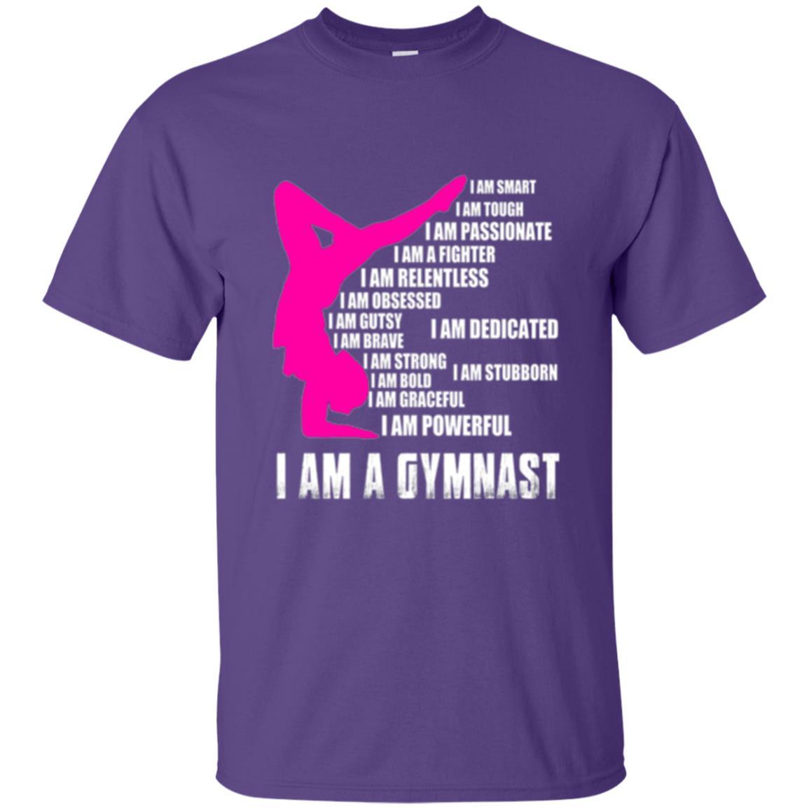 Gymnast T-shirt I Am A Gymnast Purple