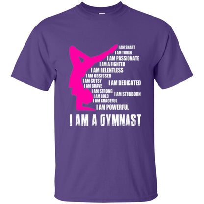Gymnast T-shirt I Am A Gymnast Purple