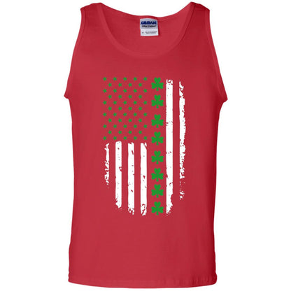 St. Patrick's Day T-shirt Irish American Flag T-shirt Red
