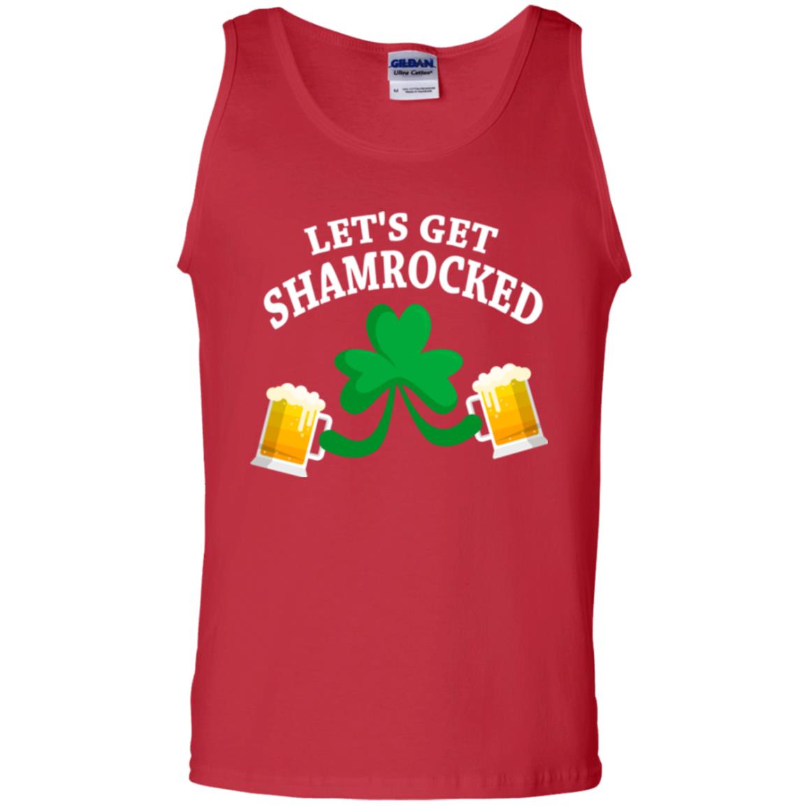 Patrick_s Day T-shirt Let_s Get Shamrocked Red