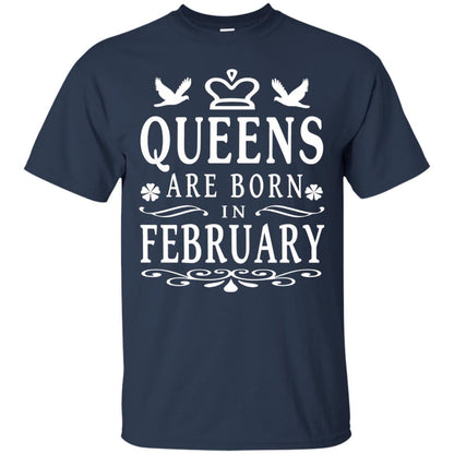 Birthday T-shirt Queens Are Born In February Navy