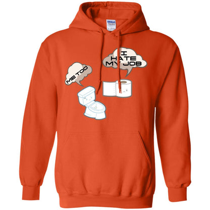 Funny Toilet And Toilet Paper I Hate My Job T-shirt Orange