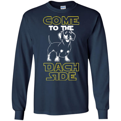 Come To The Dach Side Dachshund Dog Lover Shirt Navy