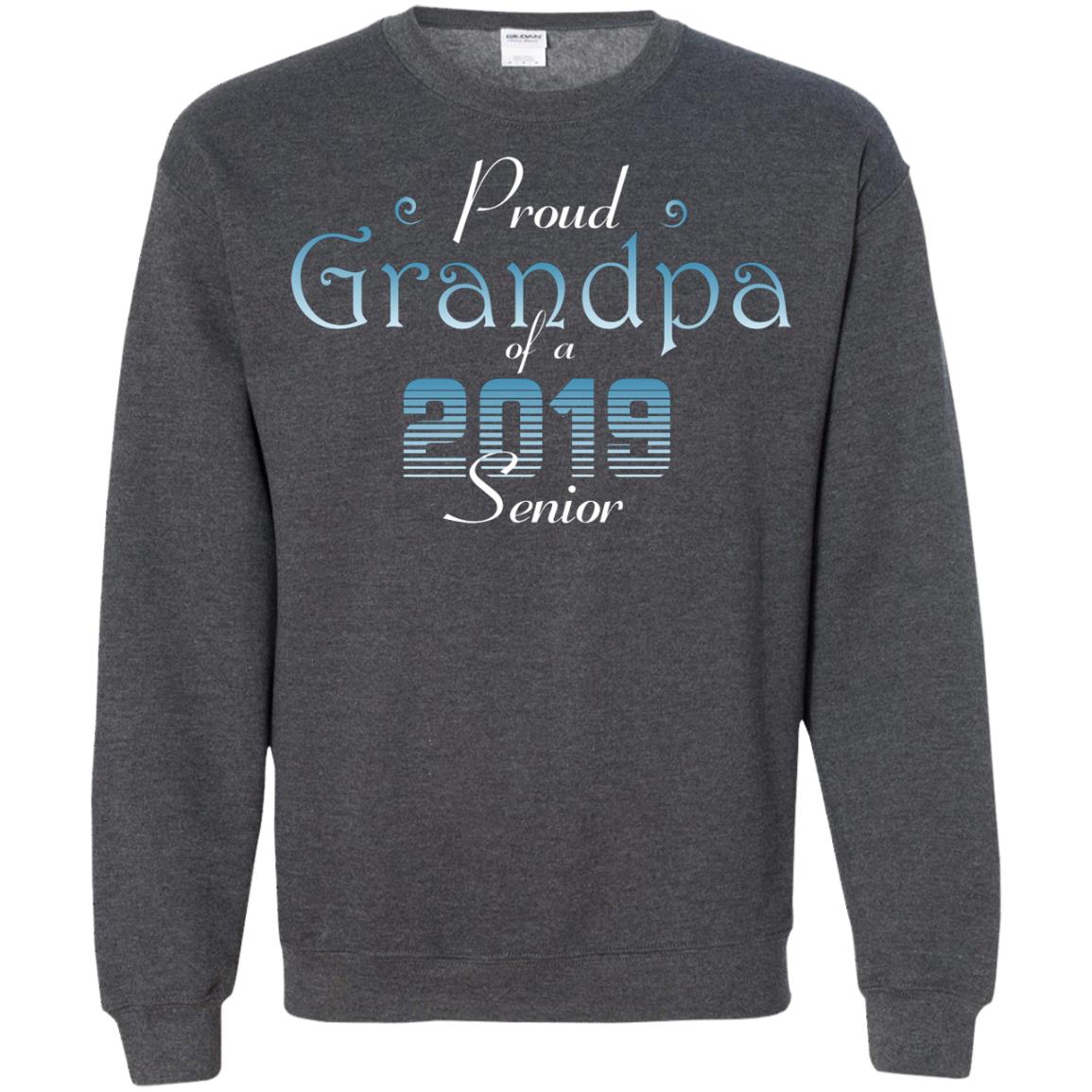 Proud Grandpa Of 2019 Senior Granddad Shirt Dark Heather