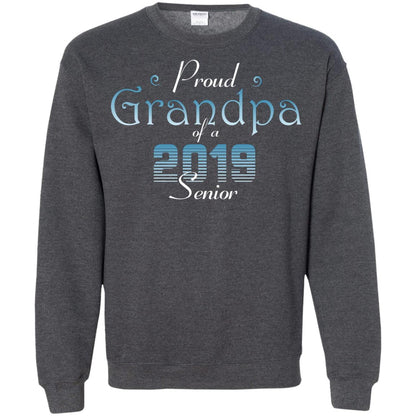 Proud Grandpa Of 2019 Senior Granddad Shirt Dark Heather