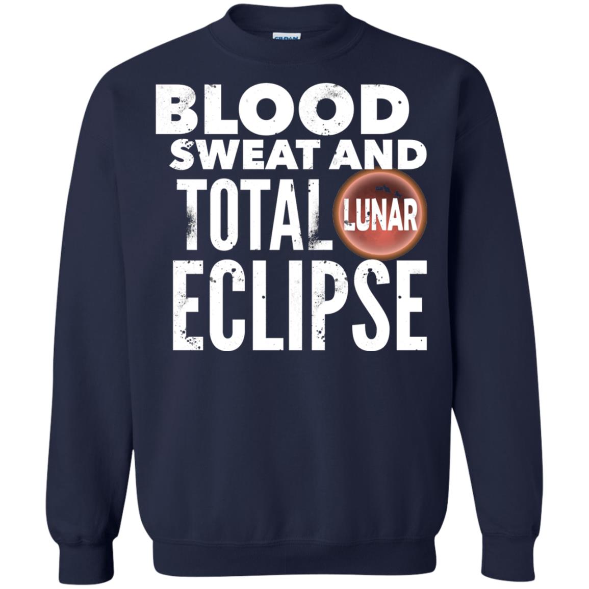 Total Lunar Eclipse 2018 Blood Sweat T-shirt Navy