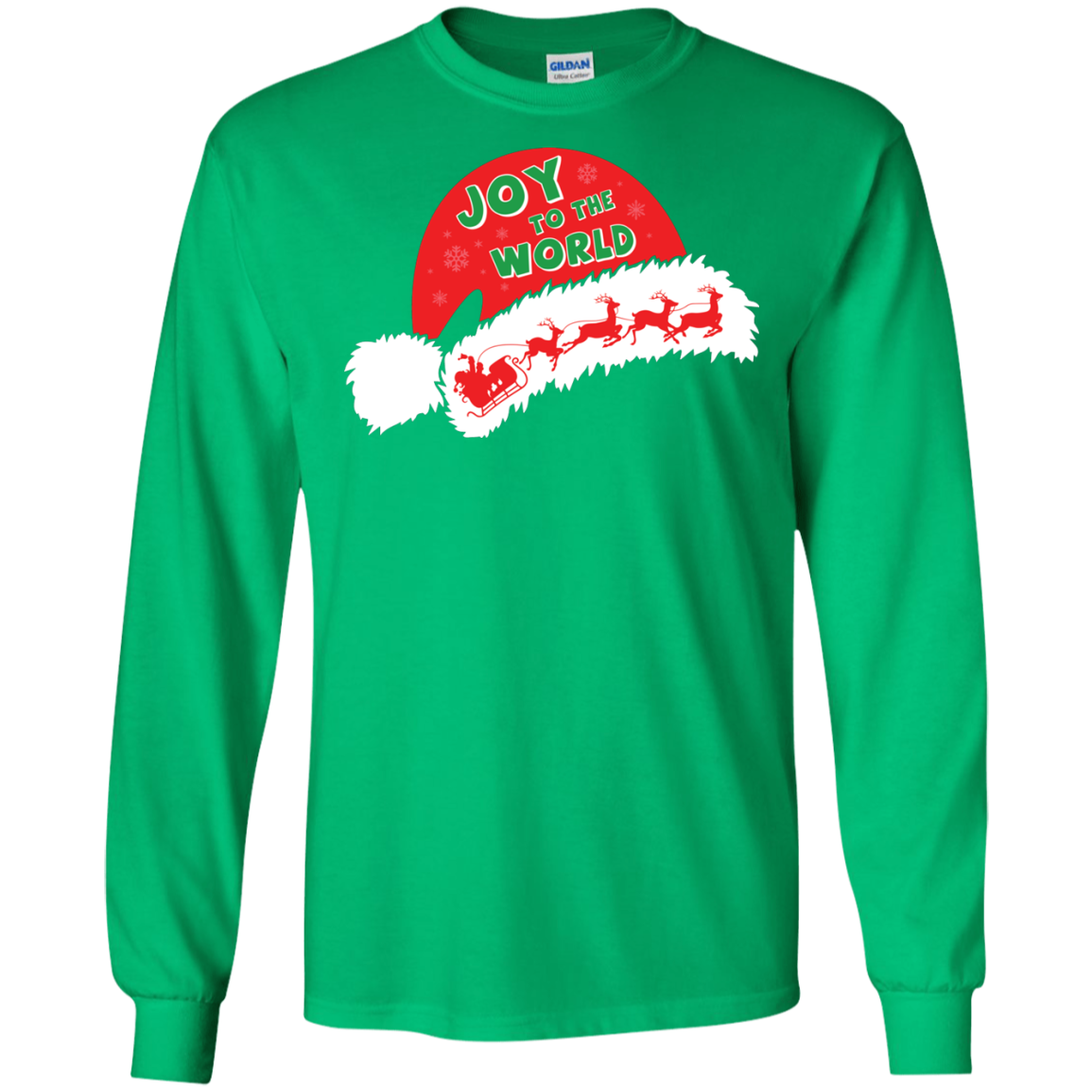 Christmas T-shirt Joy To The World Irish Green