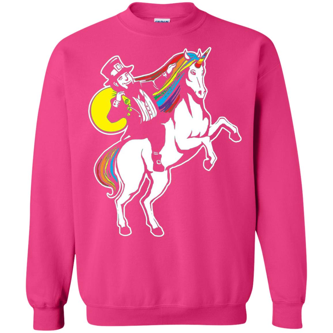 Lepricorn Leprechaun Riding Unicorn St Patrick_s Day T-shirt Heliconia