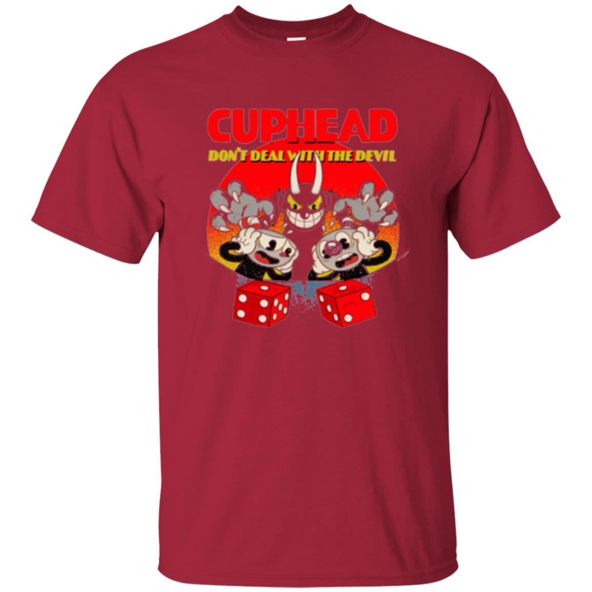 Cuphead And Mugman Devil_s Dice Video Game Graphic T-shirt Cardinal
