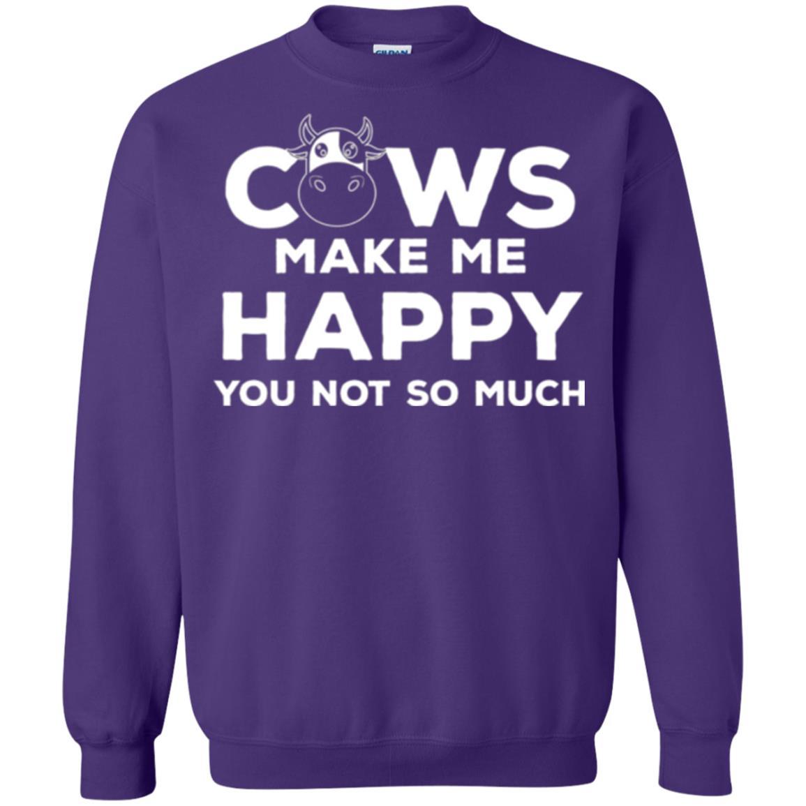 Cows Lover T-shirt Cow Make Me Happy You Not So Much Purple