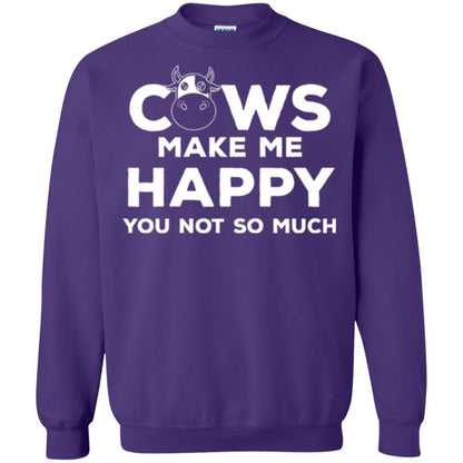 Cows Lover T-shirt Cow Make Me Happy You Not So Much Purple