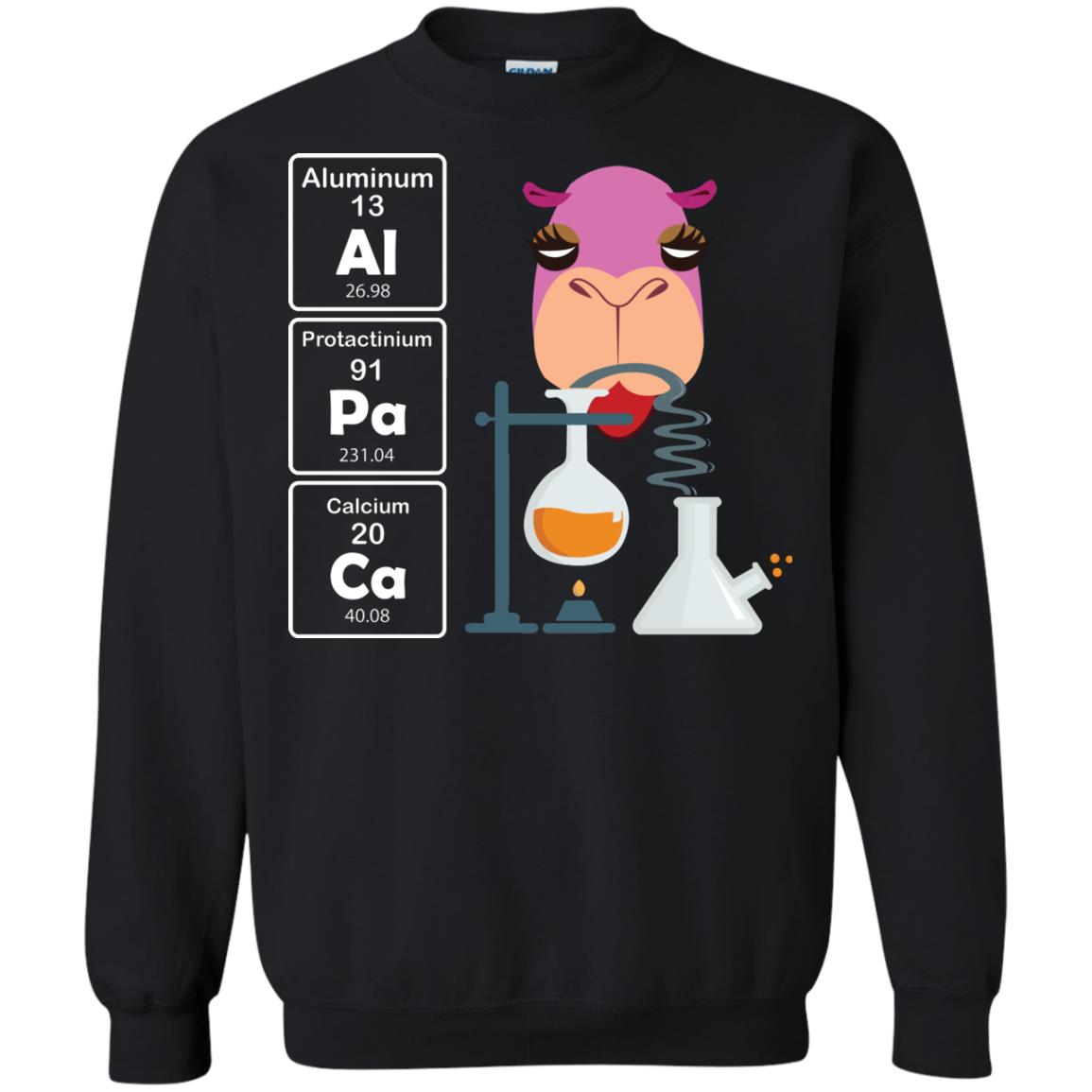 Al-pa-ca Funny Element Chemistry Alpaca Lover Shirt Black