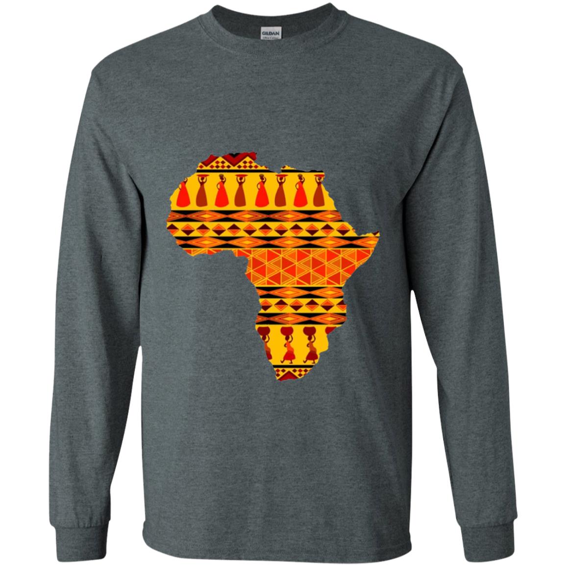 African Pride Ankara Tribal Pattern T-shirt Dark Heather