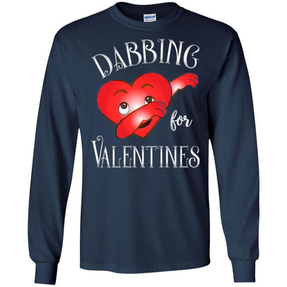 Valentines Day T-shirt Dabbing Heart T-shirt Navy