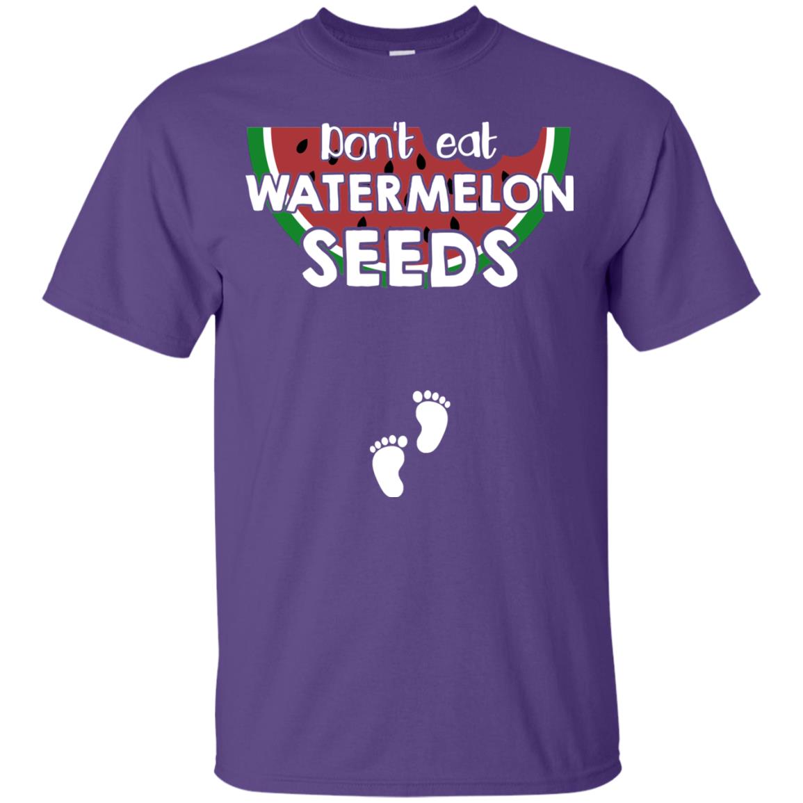 Don_t Eat Watermelon Seeds Pregnancy Announcement Shirt Purple