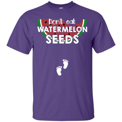 Don_t Eat Watermelon Seeds Pregnancy Announcement Shirt Purple