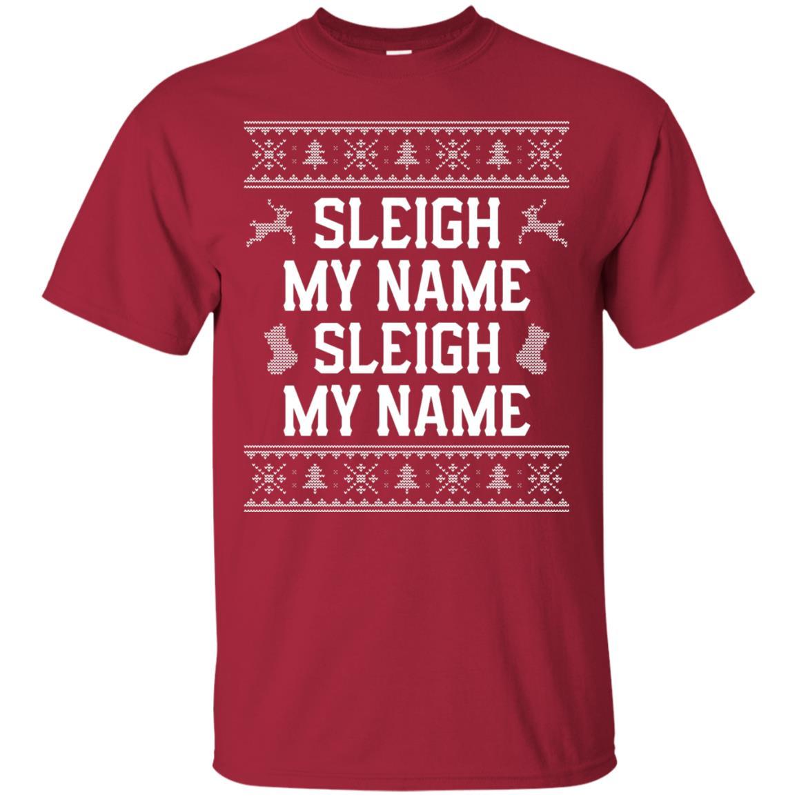 Christmas T-shirt Sleigh My Name Cardinal