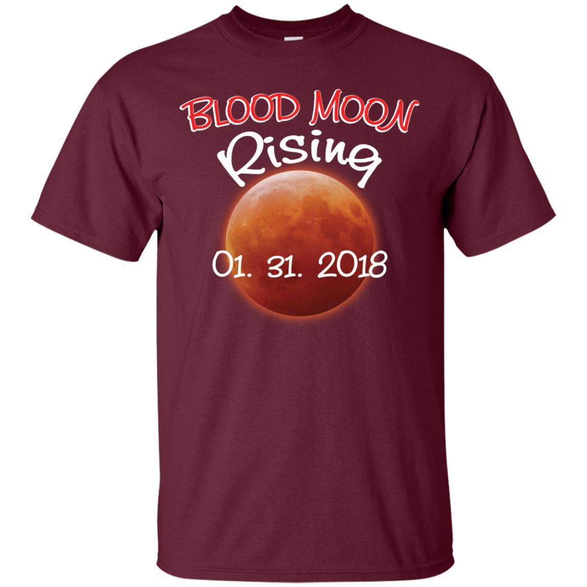 Blood Moon T-shirt Rising 01.31.2018 Maroon