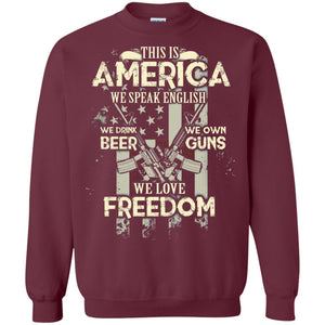 Military T-shirt This Is America We Speak English