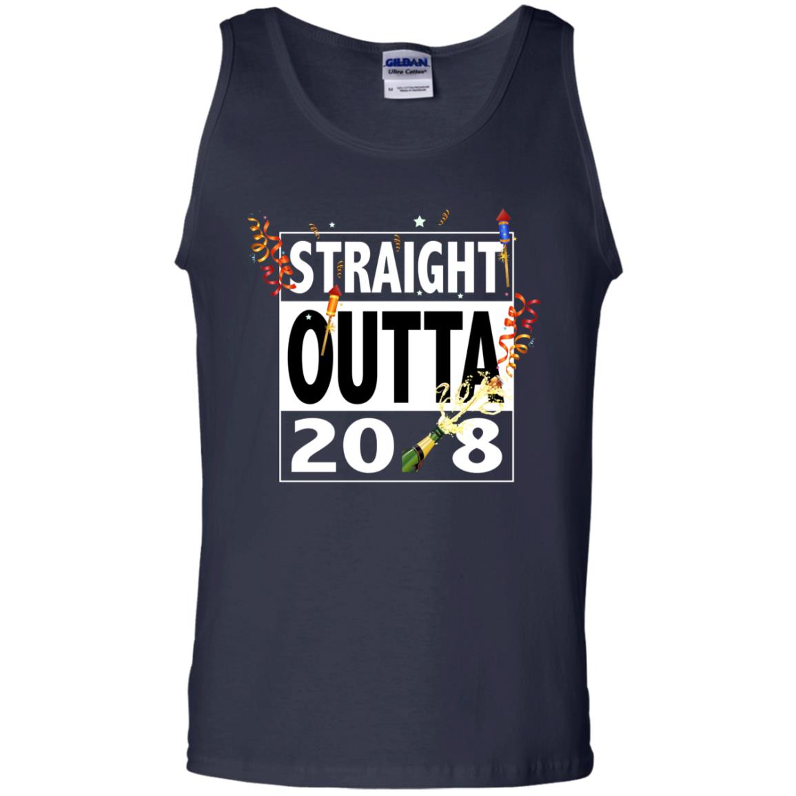 Straight Outta 2018 New Year 2019 Gift Shirt Navy
