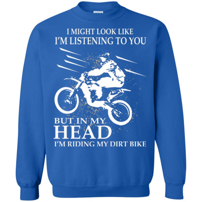 Funny Motocross T-shirt I_m Riding My Dirt Bike Royal