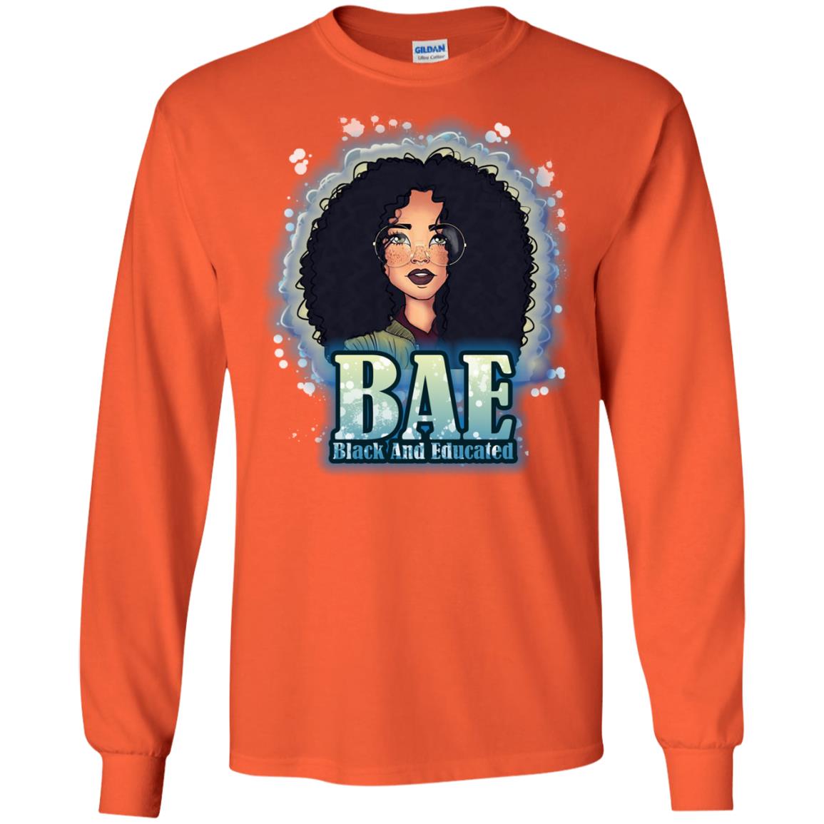Bae Shirt Black And Educated Orange