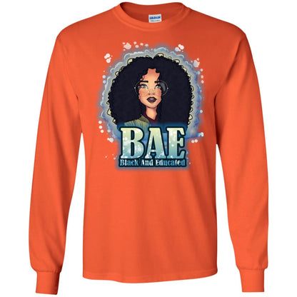 Bae Shirt Black And Educated Orange