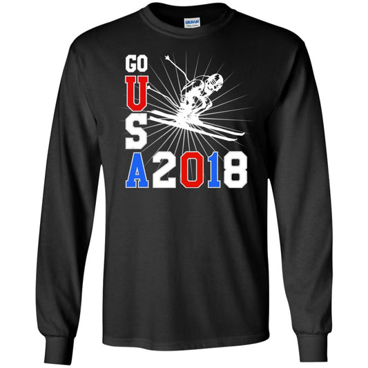 Alpine Skiing T-shirt Go Usa 2108 Cool Black