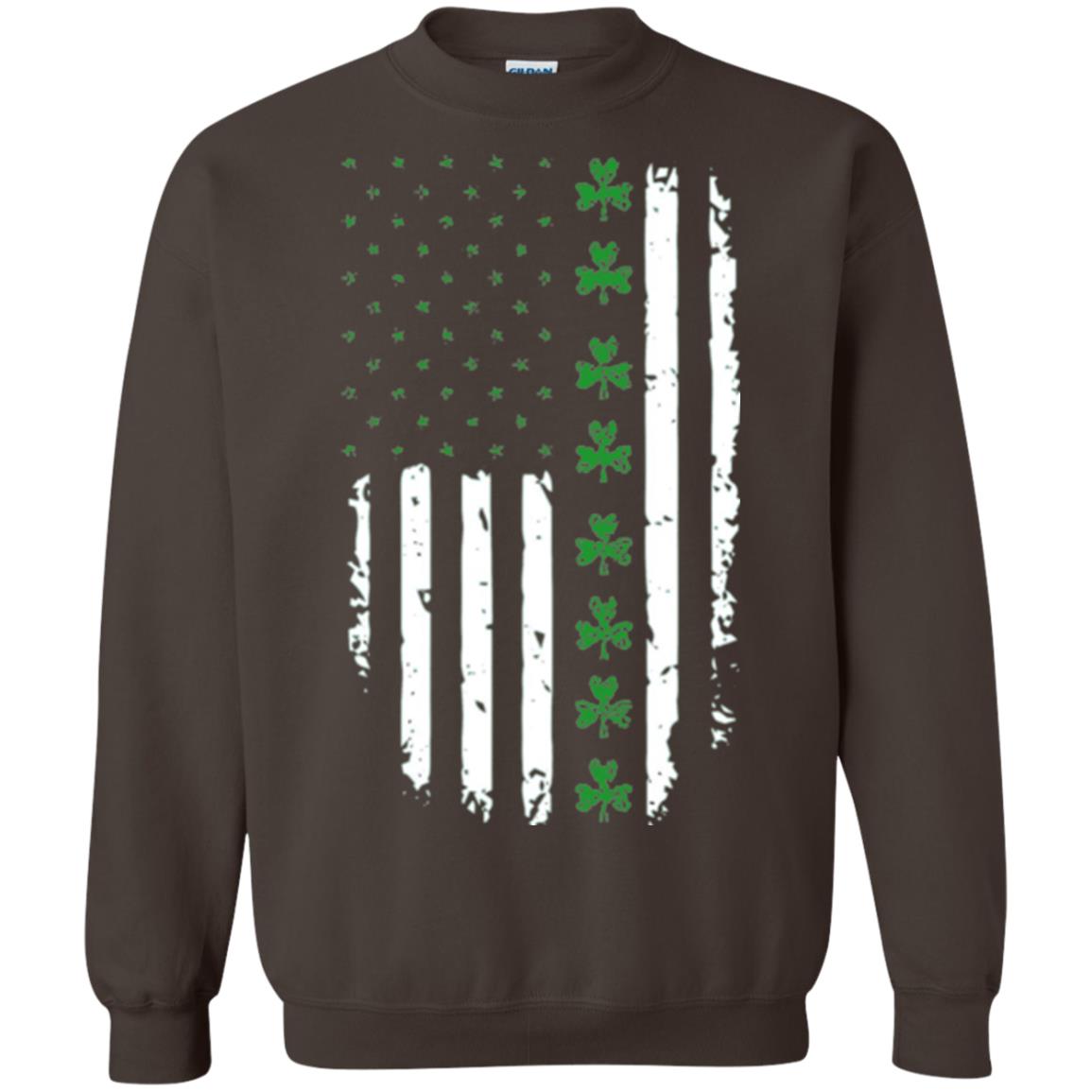 Irish American Flag St. Patrick_s Day T-shirt Dark Chocolate
